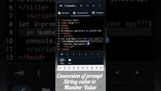 Number.parseInt Used in javascript to convert prompt string to number Value #number #strings
