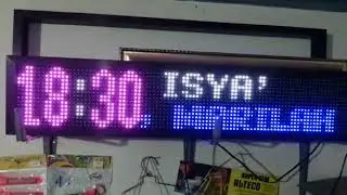 Jam Sholat Running Text 100x20 Full Color
