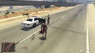 Deadpool's Red Blade Rampage in GTA 5: Epic Police Showdown! #gta5 #ragdolls