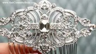 Vintage Rhinestone Hair Comb from Hair Comes the Bride
