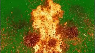 Dynamic Fire Particles Green Screen Overlay VFX Element for Editors