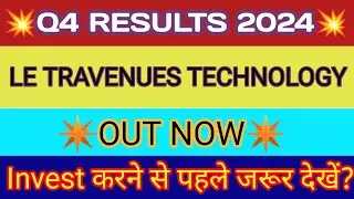 Ixigo Q4 Results 2024🔴Le Travenues Technology Results🔴Ixigo Share News🔴Le Travenues Technology Share