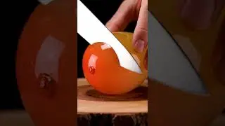 ASMR Transparent Mango Slicing: A Glass Fruit Symphony #youtubeshorts  #shorts #asmr #slicing