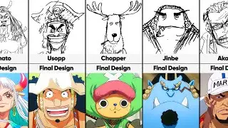 First & Final Design of One Piece Characters