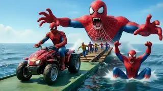الرجل العنكبوت انقاذ باتمان Spider-Man Rescue batman vs iron man vs venom funny Game GTA 5 superhero