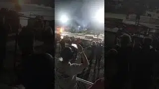 jet cars burning trees Christmas tree drag race