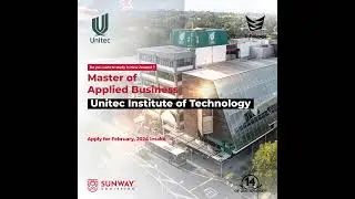 Study in New Zealand | Unitec Institute of Technology | No Service Charge | Sunway Admission
