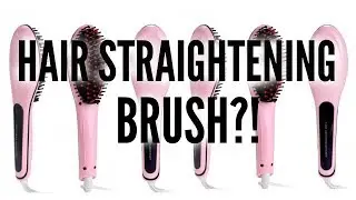 HAIR STRAIGHTENING BRUSH?! | REVIEW + DEMO