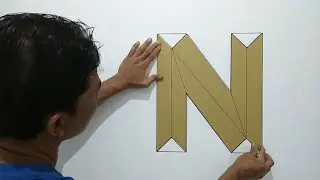 3D WALL PAINTING ALPHABET N || GAMBAR HURUF N 3D