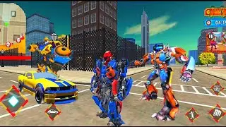 Grand Tornado Car Robot Transformation Game: Blue Red Robot - Android Gameplay