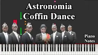 Astronomia - Coffin Dance Meme Song // Piano notes // GRAVITY K3YS