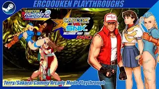 Capcom vs. SNK PRO - CFC2 (PC/Steam) - Terry/Sakura/Cammy Arcade Mode Playthrough