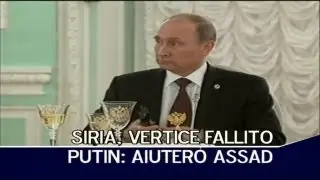 Siria, vertice fallito al G20, Putin: aiuter&ograve; Assad. Titoli TG3 06-09-2013 19:00