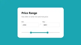 Price Range Slider Using HTML CSS & JavaScript | Dual Range Slider UI