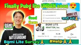 🙏Pubg Lite Support For Bgmi Lite Krafton Version Survey😱🔥 Help🙏#BgmiLite