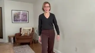 Timeless Chic & Polished Look - Quince V-Neck and Pants - Luxe Basics at a Great Price