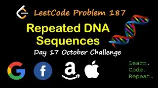 Repeated DNA Sequences | LeetCode 187 | October LeetCode Challenge | Day 17