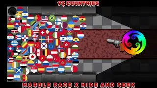 92 Countries Vs. Seeker - Hide and Seek Marble Race In Aldogoo