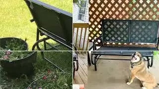 Esright 2 Seats Outdoor Glider Bench