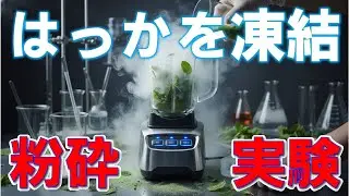 はっかの葉と茎などを凍結させて粉砕して粉にしてみた！