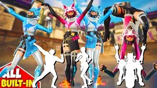 Fortnite Vi (Crew Pack) Skin - All Built-In Dances and Emotes!.. FREE Bonus: Vi Skin UNMASKED!