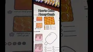 How to Color Honeycomb 🍯 #coloringtutorial #patternideas #coloringpatterns #howtocolor