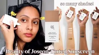 NEW! Beauty of Joseon TINTED SUNSCREEN on BROWN SKIN! is it worth it?