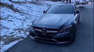 Mercedes C63 S AMG cold start -13*🥶  #shorts