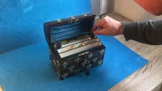 Victorian Brassbound Coromandel Stationary Box.
