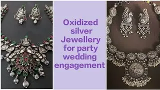 Oxidized Silver Jewellery Designs#beautiful silver necklace,earrings designs#newOxidized Choker set#