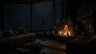 Ad-Free Deep Sleep in a Cozy Cave 🌧️ Soft Rain & Fireplace Sounds for Ultimate Relaxation 🔥😴