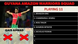 CPL 2020 Guyana Amazon Warriors Final Squad | Guyana Amazon Warriors  Squad CPL 2020 | CPLT20 | T20|