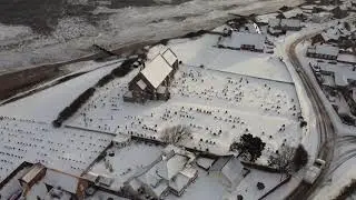 Mundesley-On-sea Covered in Snow By Drone (DJI Mini 2)