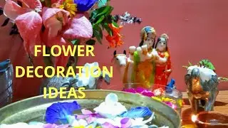 #Flower decoration ideas for home_1# Tabletop decoration with flowers and leaves#Aashwayuja gardens