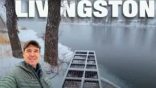 Winter Wonderland Virtual Walk: Snowy Meyers River View Trail - Livingston, MT - 4K City Walks ❄️🏞️