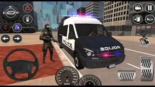 American Police Van Driving in City - Police Car Game | Android Gameplay