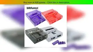 Bitfunx SNES Replacement Shell Transparent Case for Nintendo SNES SFC US Version Retro Gaming Conso