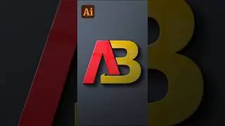 AB Monogram Letter Logo Design in Illustrator | AB logo design | Adobe Illustrator Tutorial