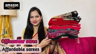 Amazon best office wear saree || Affordable saree haul || 