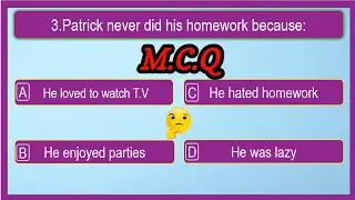 Who did Patrick's Homework Class-6 ENGLISH Chapter 1 Extra important MCQ Questions
