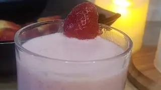 Strawberry laban - summer drink - how to make strawberry lassi - healthy drink- strawberry smoothie