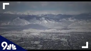 RAW: Aerial view of snow-capped mountains along Colorado&rsquo;s Front Range