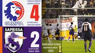 OLIMPIA 4-2 SAPRISSA | SEMIFINALES UNCAF 2005 | MARCADOR GLOBAL