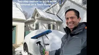 Efficient Snow Removal from a Tesla Model Y