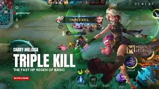 Melissa Carry Triple Kill Tutorial Gameplay Solo Rank Mlbb #mobilelegends #melissa #mlbb #mlb #ml 