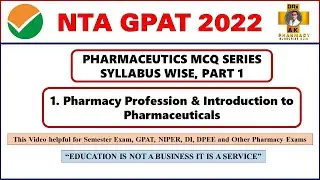 Pharmaceutics MCQ Series Part 1 || Introduction to Pharmaceutics || GPAT 2022 || @pharmshala