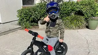 Learning to ride electric bike | 5TH WHEEL K8 Electric Bike for Kids