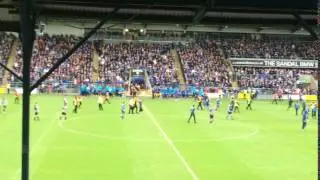 Pitch invasion at The Shay after FC Halifax Town take the lead