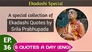 5 Quotes a day | Ep 36 | English | Theme: Ekadashi Quotes by Srila Prabhupada