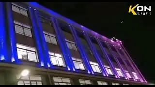 Facade lighting project with DMX RGB flood lights | Kon Lighting